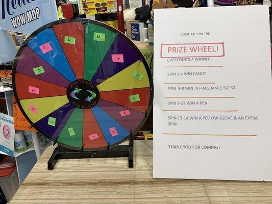 Anniversary spinning wheel