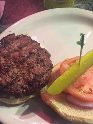 Juicy and flavorful elk burger