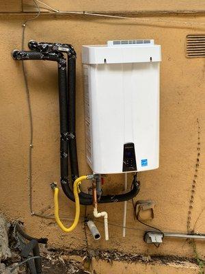 Tankless water heater installation