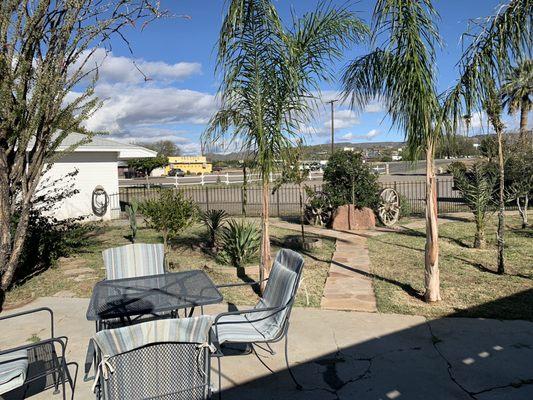 Pretty little patio to relax in.