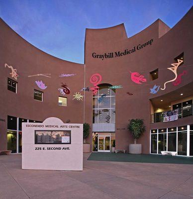 Graybill Cardiology is located at 225 E. 2nd Avenue in Downtown Escondido.