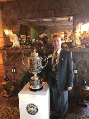 After receiving PGA Hope Award.       Representing Veterans