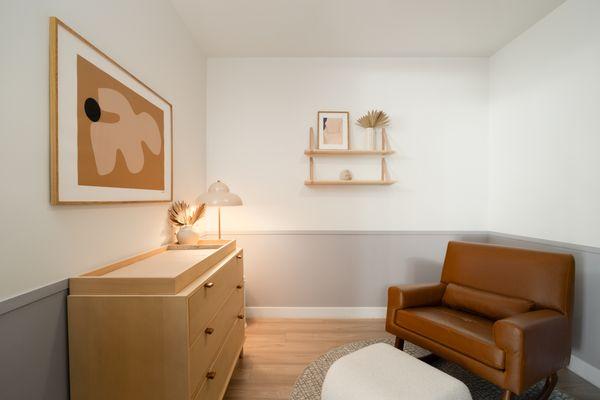 Nursing and feeding room for parents.