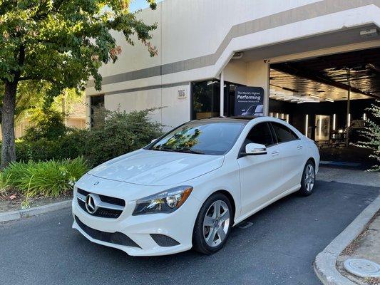 Ceramic 20% car tinting on a Mercedes C Class