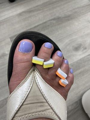 Summer color. Post bunion surgery!