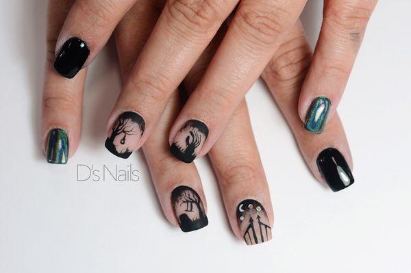 Halloween dip nails