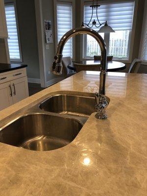 Our new shiny Kohler faucet