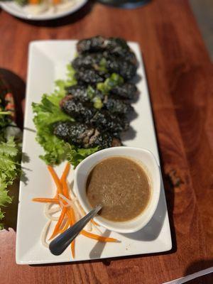 Bo La Lot /Grilled Beef Wrapped In Betel Leaves