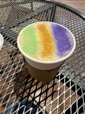 King cake latte