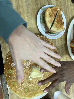 Pancake bigger than the plate