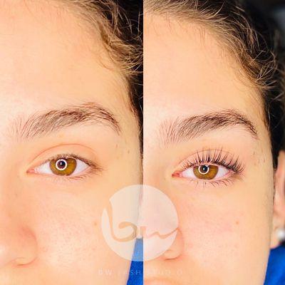 Lash lift with tint