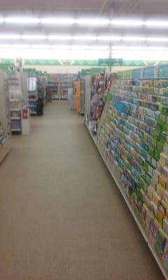 Wide, clean aisles.