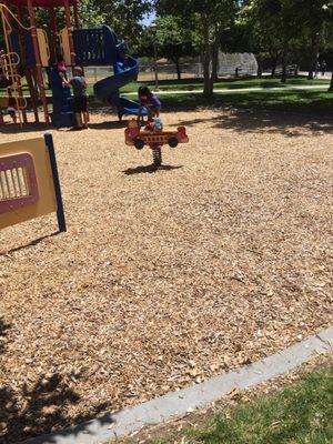 My daughter playing in the playground