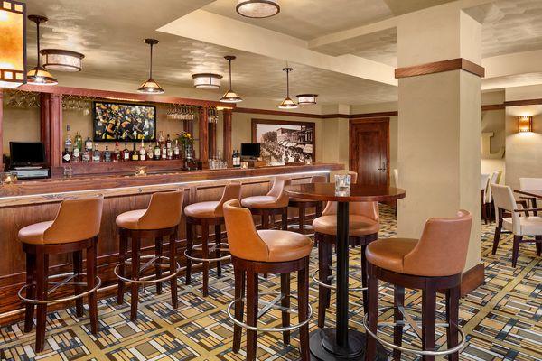 The bar below Historic Park Inn Hotel