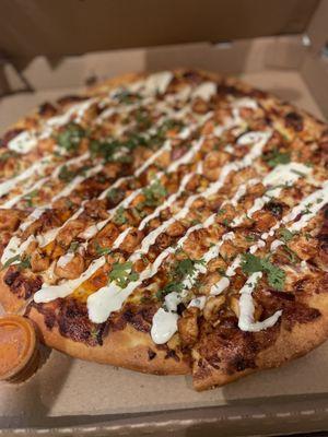 BBQ chicken pizza