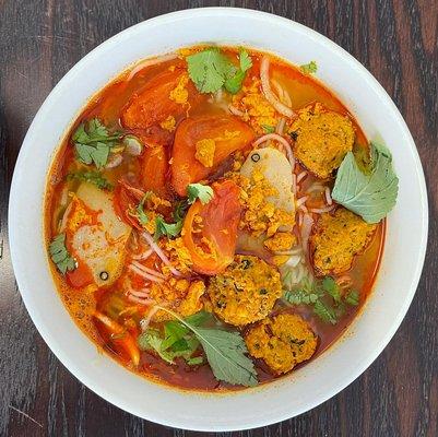 Bún ốc (Crab and Snail Meatballs Noodle Soup with Tomatoes)