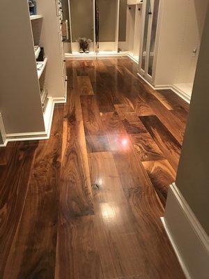 Gorgeous wide plank SOLID WALNUT