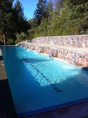 Remodeled Pool with water features.