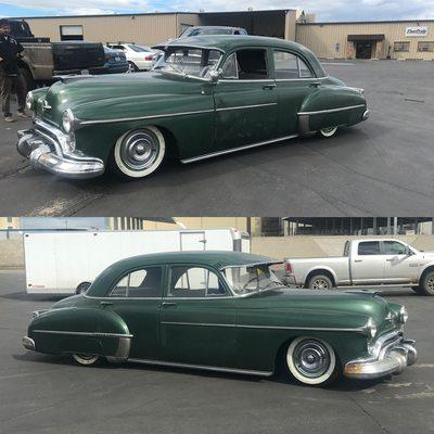 Nice original Oldsmobile bagged by Modesto Customs