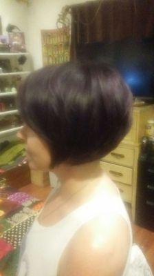 Thank you for your photo! I'm so glad to hear you're so happy with your new bob haircut!