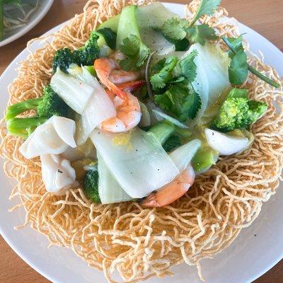 mì chảo Seafood pan fried noodle