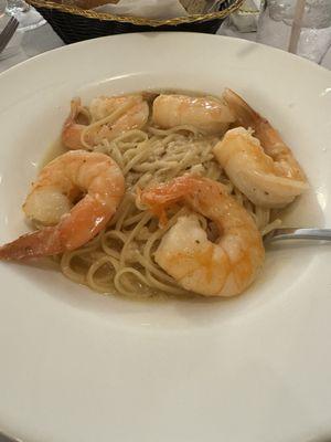 Shrimp Scampi over pasta