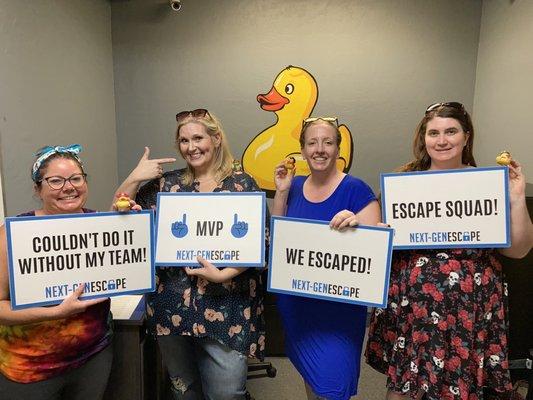 We escaped!