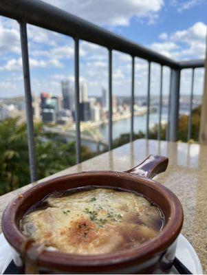 French Onion Soup and the amazing view!