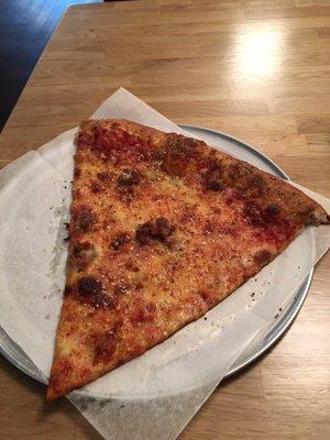 Big ol slice of NY style sausage pizza for $4.50!!!