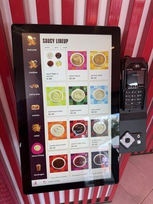 Digital menu inside