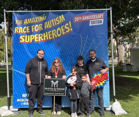 Mattia & Yousif Law is a proud annual sponsor of Race for Autism! Call us for estate planning of conservatorship needs.