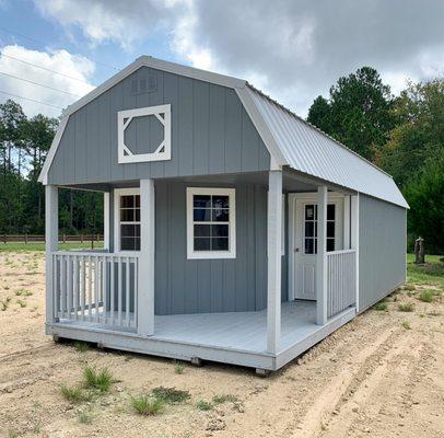 Coastal Portable Buildings Deluxe Lofted Barn Cabin 12x32