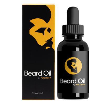 Pure Aroma Beard Oil Packaging Design