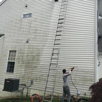 Siding power wash