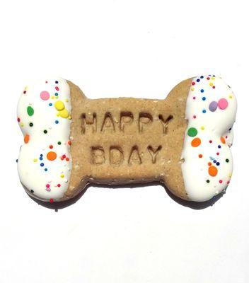 4" HAPPY BDAY Small Bone treat $2.60 ea