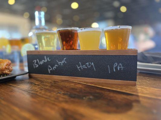 Craft beer flight