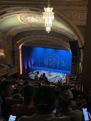 Stage from the balcony (upper right- row T)