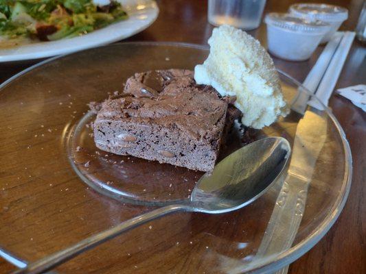 Gluten free Brownie with Vanilla Ice Cream