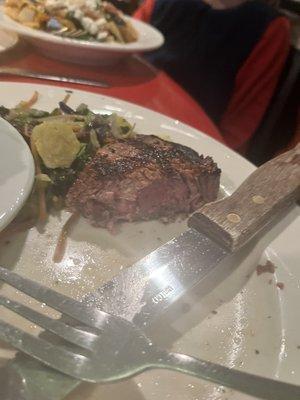 Steak that was supposed to be medium