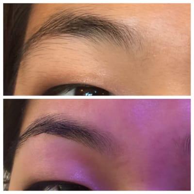 Took my cousin from Seattle to get threaded by taj and her brows look awesome. She looks like a new person!!