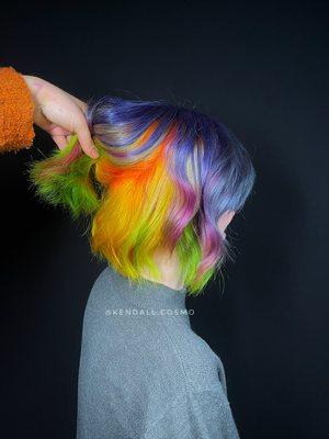 Rainbow hair