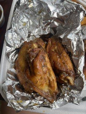 Fried wings tropical jerk sauce