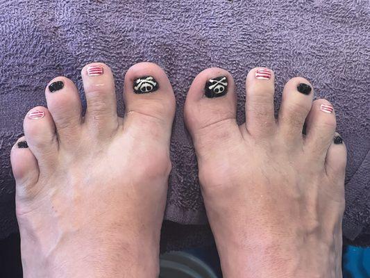 Pirate toenails.