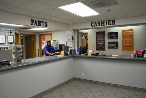 Parts Department and cashier