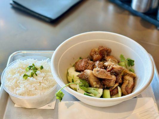 Clay Pot Chicken with Bok choy - special, so flavorful