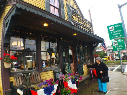 Bass River Mercantile's unique store front.