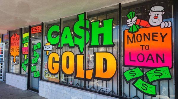 Cash for Gold Window Display