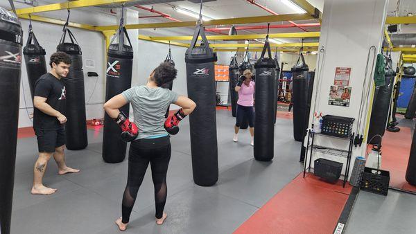 Kickboxing classes with hands-on instruction from professional trainers