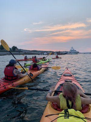 Sunset kayak & group