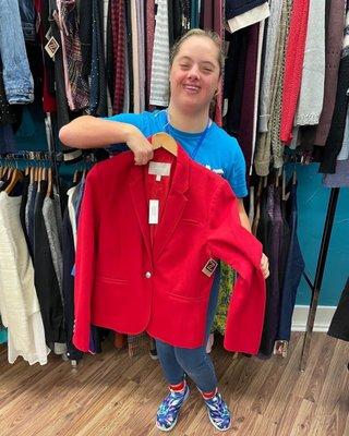 Talent-in-Training Brielle picked out some great holiday pieces at ZABS!